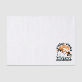 Feline Fine in the Sunshine - Entspannte Tropenkat Seidenpapier