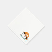 Feline Fine in the Sunshine - Entspannte Tropenkat Serviette (Ecke)