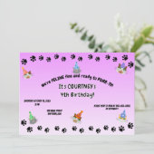 Feline Fine und Bereit zum Rennen Einladung (Stehend Vorderseite)