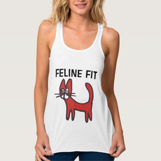 FELINE FIT CAT LOVER WORKOUT-T - Shirt (Vorderseite)
