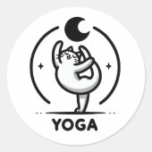 Feline Flexibilität Runder Aufkleber (Vorderseite)