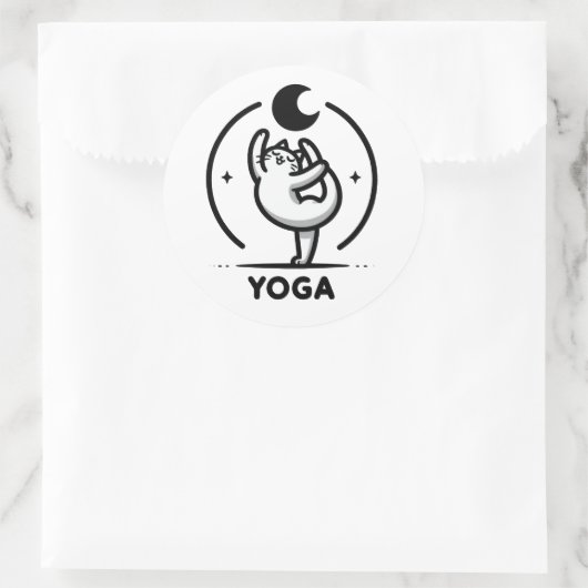 Feline Flexibilität Runder Aufkleber (Tasche)