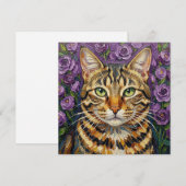 Feline & Floral | Cute Artistic Cat  (Vorne/Hinten)