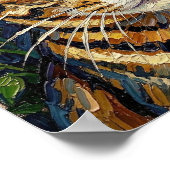 Feline & Floral | Cute Artistic Cat  Poster (Ecke)