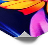 Feline Floral Fantasy Poster (Ecke)