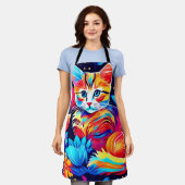 Feline Floral Fantasy Schürze (Getragen)