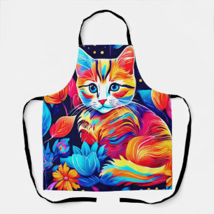 Feline Floral Fantasy Schürze