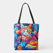 Feline Floral Fantasy Tasche (Rückseite)