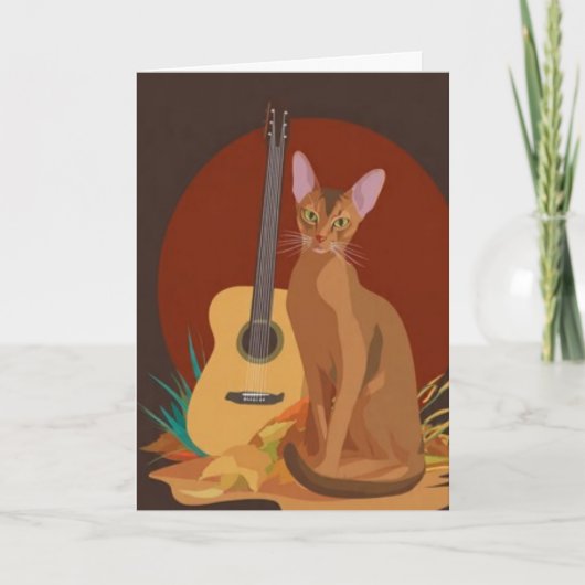 Feline & Folk Music Greeting Card Karte (Vorderseite)