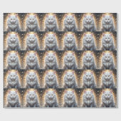 "Feline Fortune: The Diamond Dripped Diva" Geschenkpapier (Flach)