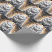 "Feline Fortune: The Diamond Dripped Diva" Geschenkpapier (Ecke)