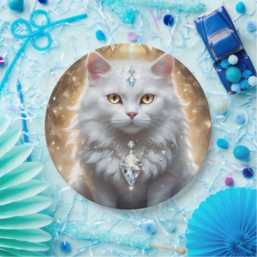 "Feline Fortune: The Diamond Dripped Diva" Pappteller (Party)