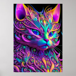 Feline Fraktal Beauty 245 Poster