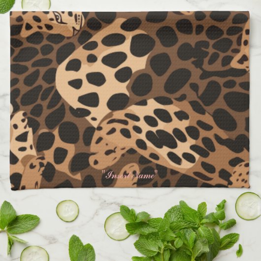 Feline Freckles Geschirrtuch (Gefaltet)