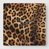 Feline Freckles Quadratische Wanduhr (Vorderseite)