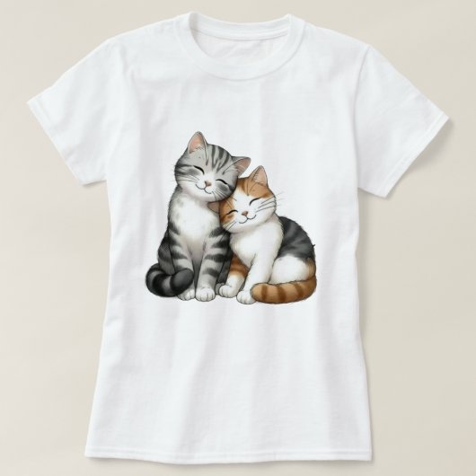 🐱Feline Freunde – T-Shirt Freundschaft mit süßen (Design vorne)