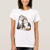 🐱Feline Freunde – T-Shirt Freundschaft mit süßen (Vorderseite)