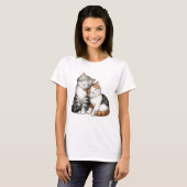 🐱Feline Freunde – T-Shirt Freundschaft mit süßen (Vorne ganz)