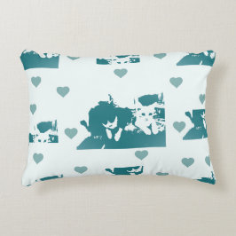 Feline Friends. Adorable Kitten Duo. Dekokissen