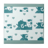 Feline Friends. Adorable Kitten Duo. Fliese (Vorderseite)