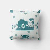 Feline Friends. Adorable Kitten Duo. Kissen (Vorderseite)