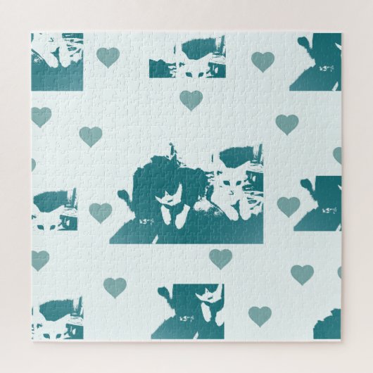 Feline Friends. Adorable Kitten Duo. Puzzle (Vertikal)
