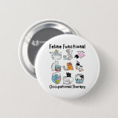 Feline Fun Cat Functional Occupational Therapy Button (Vorne & Hinten)