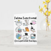 Feline Fun Cat Functional Occupational Therapy Karte (Gelbe Blume)