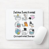 Feline Fun Cat Functional Occupational Therapy Mousepad (Mit Mouse)