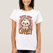 Feline Fun Forever Cat T-Shirt (Vorderseite)