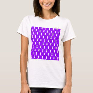 Feline Fun Forever Whimsical Cats Weiße Katze Lila T-Shirt