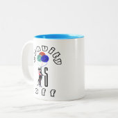 Feline Fun Zweifarbige Tasse (Vorderseite Links)