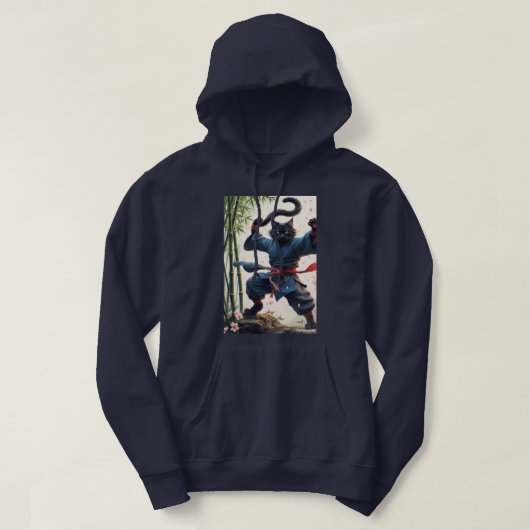 Feline Fury: Der Kung Fu Master" Hoodie (Design vorne)