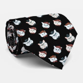 Feline Gentlemen Pattern Krawatte (Gerollt)