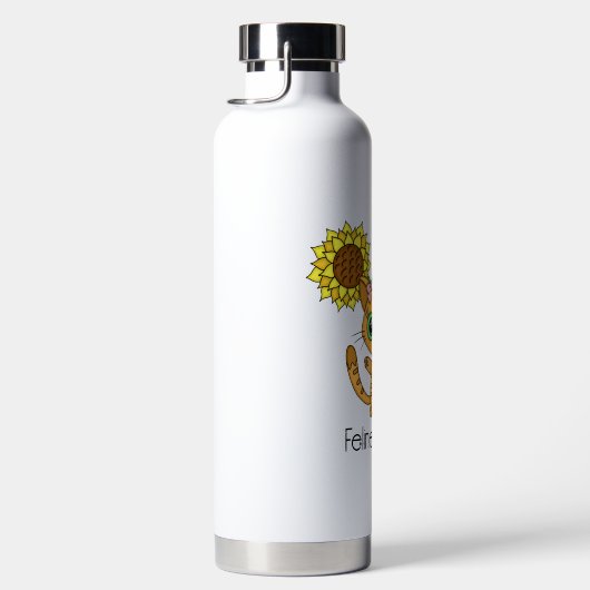 Feline Good | Niedlicher Cartoon Kitty Cat Pub Trinkflasche (Rechts)