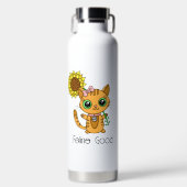 Feline Good | Niedlicher Cartoon Kitty Cat Pub Trinkflasche (Vorderseite)