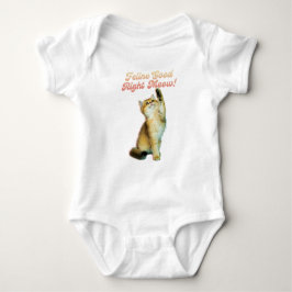 Feline Good Right Meow Funny Cat Zitat Niedlich Ki Baby Strampler