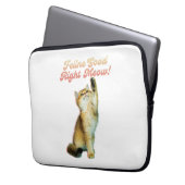 Feline Good Right Meow Funny Cat Zitat Niedlich Ki Laptopschutzhülle (Vorderseite Links)