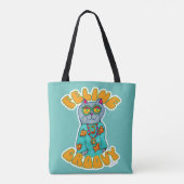 Feline Groovy Hippie Cat Marker Design Tasche (Rückseite)