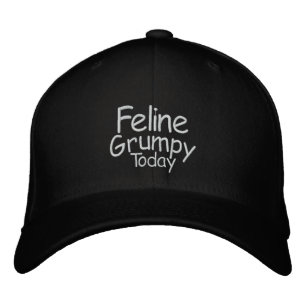 Feline Grumpy Heute Bestickte Baseballkappe