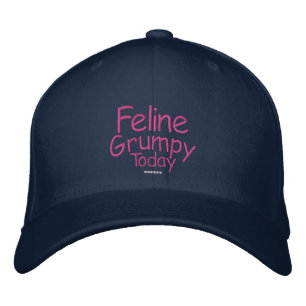 Feline Grumpy Heute Bestickte Kappe