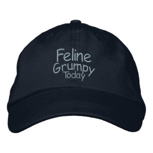 Feline Grumpy Heute Bestickte Kappe