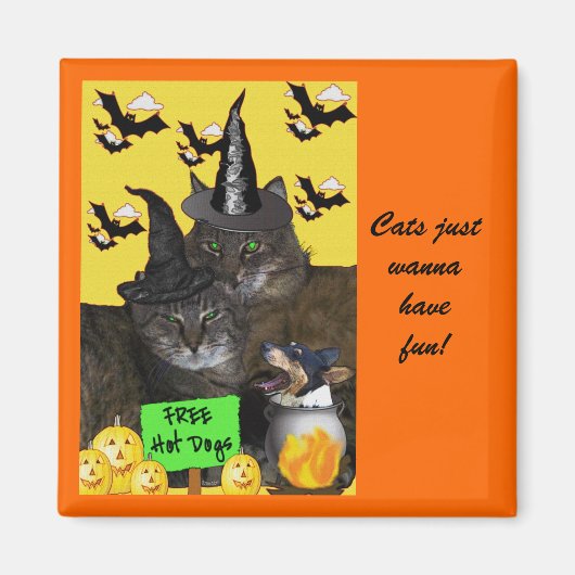Feline Halloween-Party Magnet (Vorne)