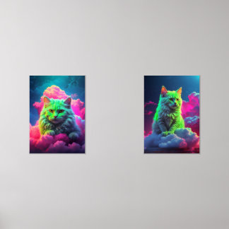 Feline Harmony - Set von 2 Kat-Art-Prints