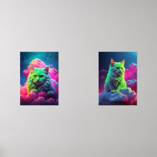 Feline Harmony - Set von 2 Kat-Art-Prints (Vorderseite)