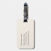 Feline Heraldic Wappen Gepäckanhänger (Rückseite vertikal)