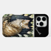 Feline im Regen iPhone Hülle (Rückseite (Horizontal))