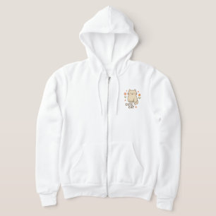Feline in Bloom Hoodie