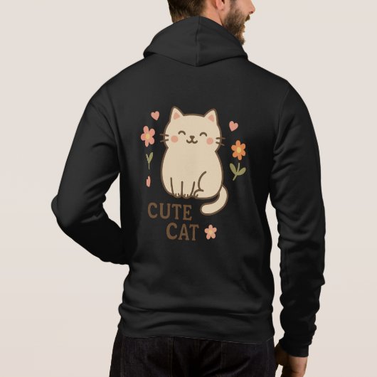 Feline in Bloom Hoodie (Rückseite)