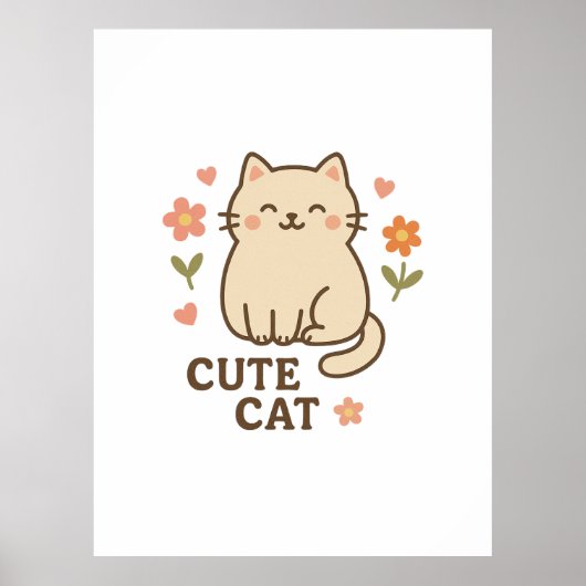 Feline in Bloom Poster (Vorne)